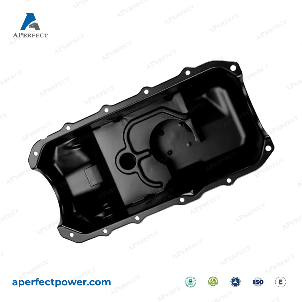 Aperfect oil pan 10131027 Chevrolet Buick Cadillac angled view