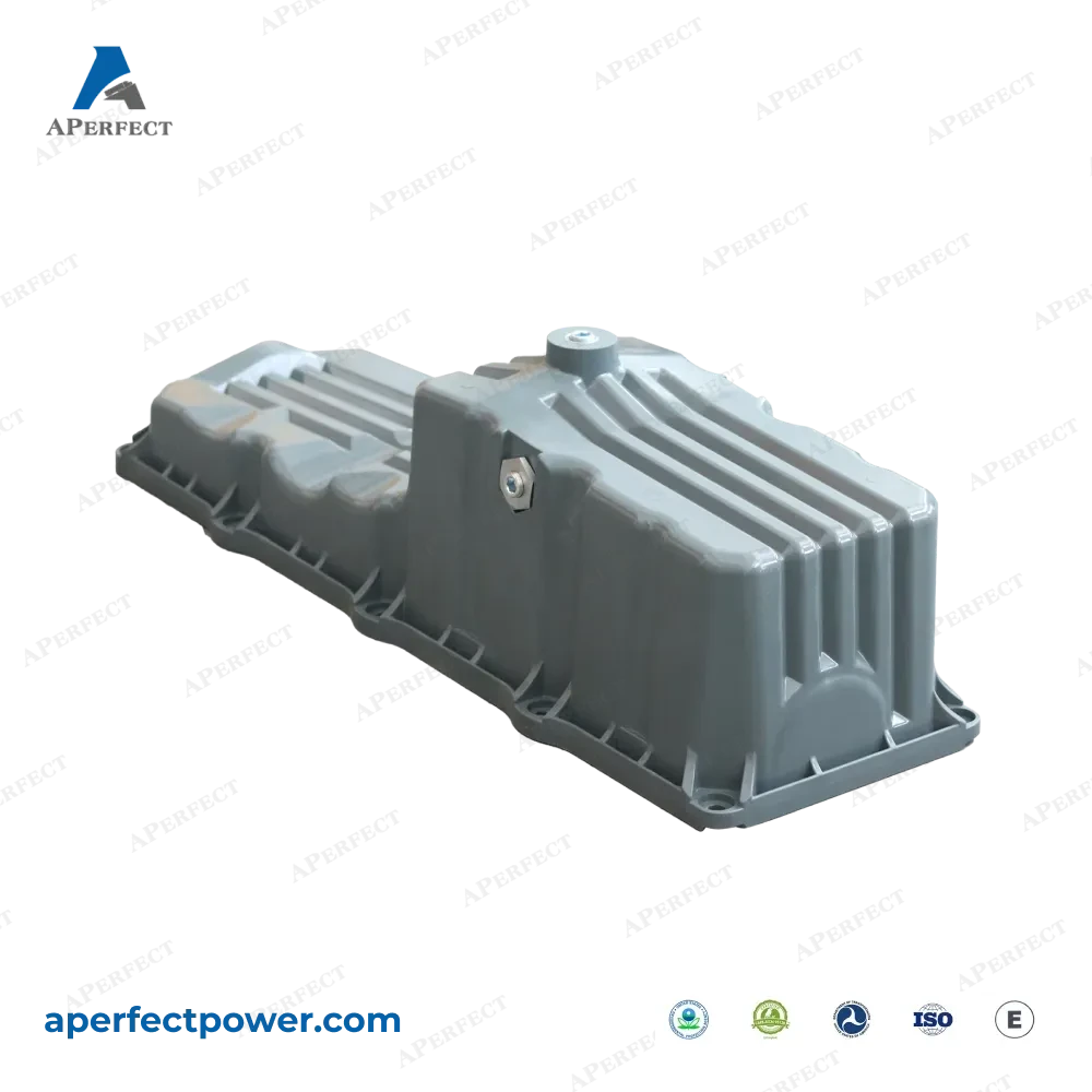 Aperfect oil pan 23522283 Detroit Series 60 rear sump side view